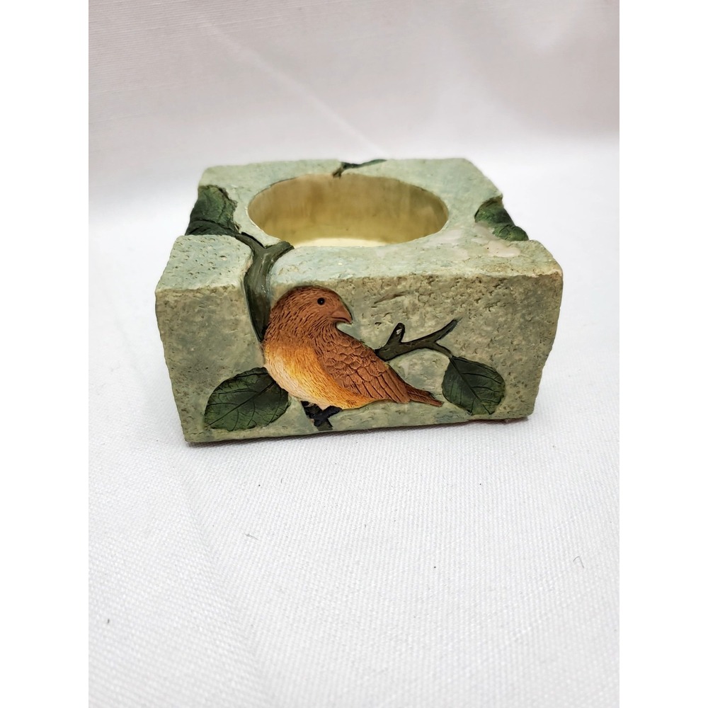 Vintage Papel Giftware Tea Light‎ Candle Holder * STUNNING Colors And Bird Theme